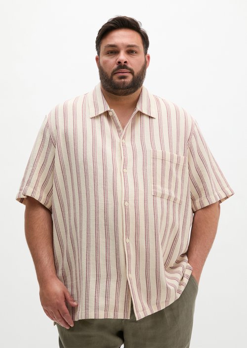 Regular short-sleeved shirt — Light Beige
