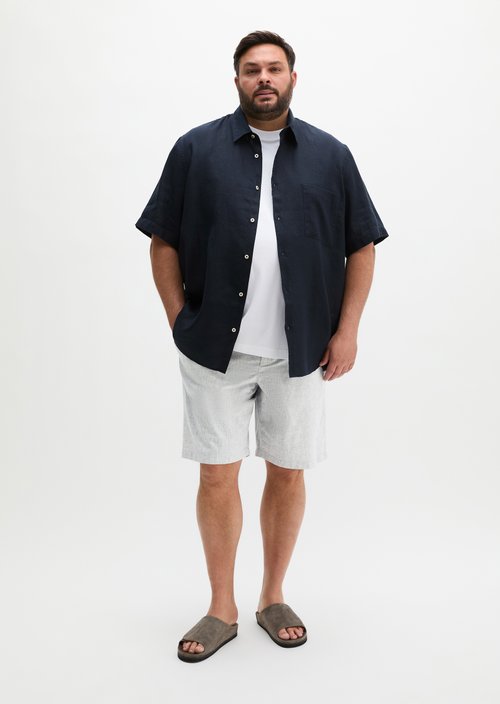 Regular short-sleeved shirt — Dark Navy