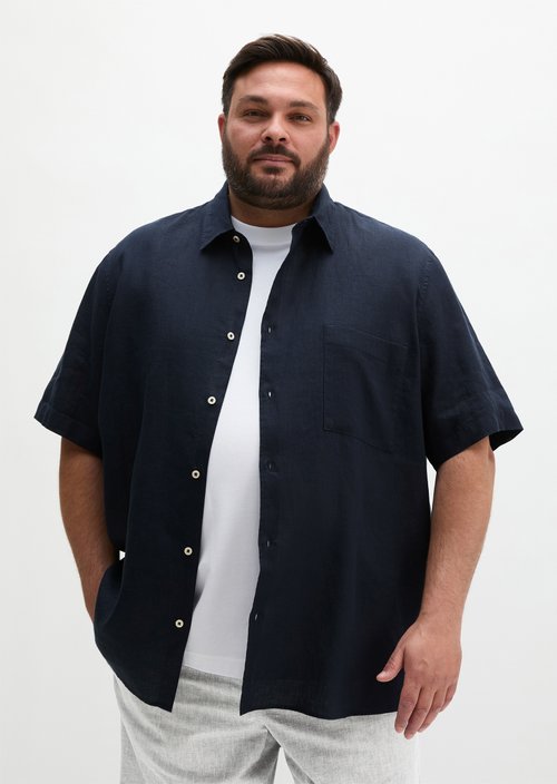 Regular short-sleeved shirt — Dark Navy