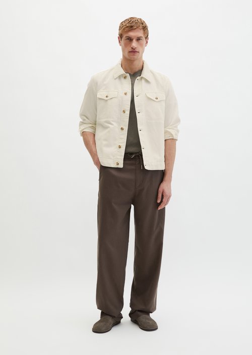 Regular denim jacket — White