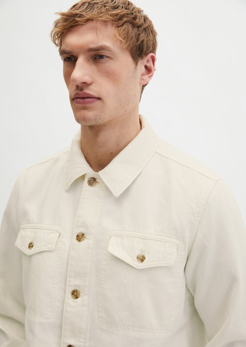 Regular denim jacket — White