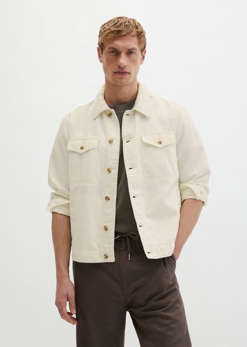 Regular denim jacket — White