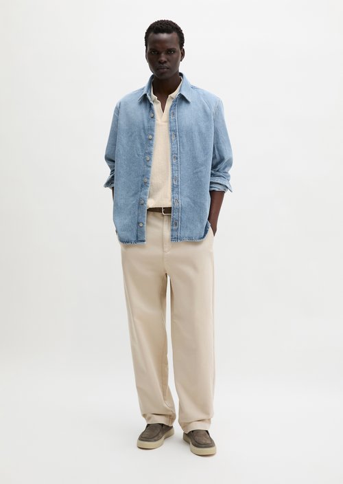 Regular denim shirt — Medium Blue
