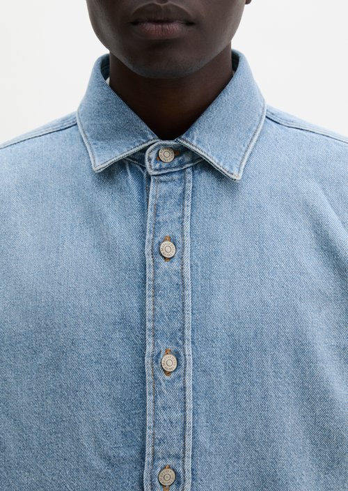 Regular denim shirt — Medium Blue