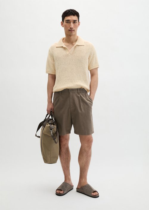 Shorts Model Eksjö Jogger pleats relaxed — Dark Nickle