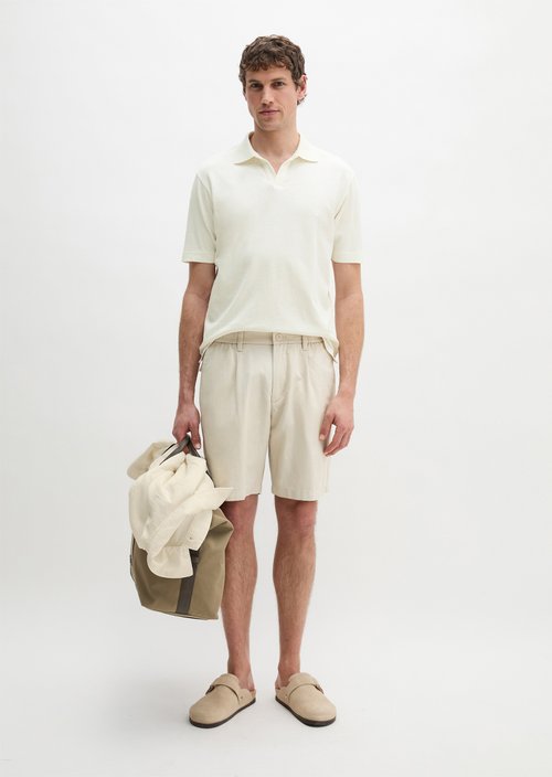 Shorts Model Eksjö Jogger pleats relaxed — Light Oat