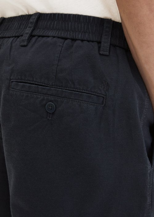 Shorts Model Eksjö Jogger pleats relaxed — Dark Navy