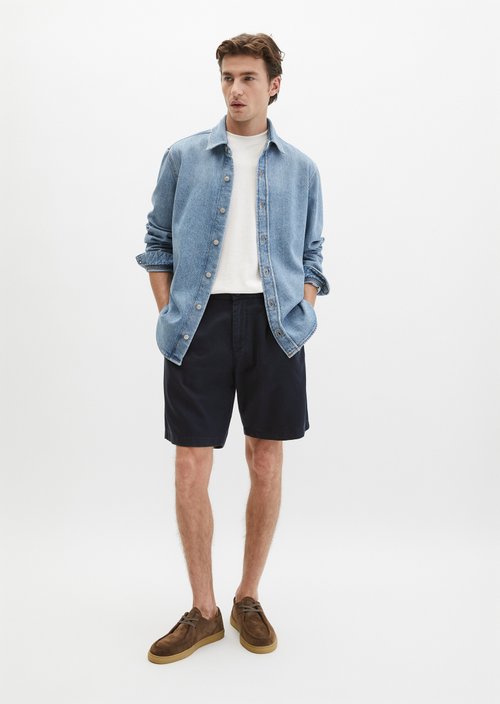 Shorts Model Eksjö Jogger pleats relaxed — Dark Navy