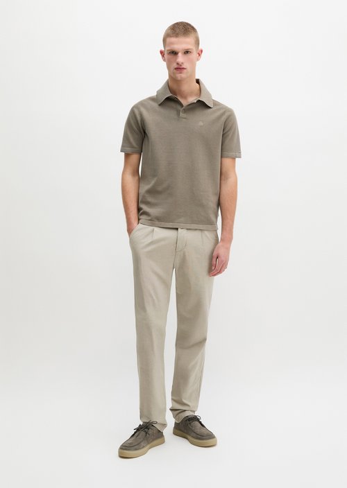 Chino Model Stig Jogger pleats shaped — Light Beige