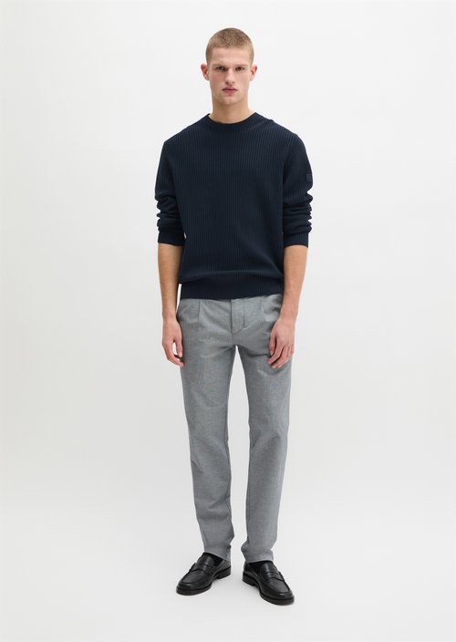 Chino Model Stig Jogger pleats shaped — Light Blue