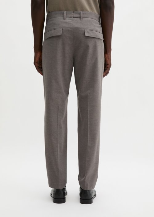 Pants model Belsbo pleats relaxed — Medium Beige Melange