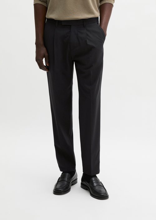 Pants model Belsbo pleats relaxed — Dark Navy