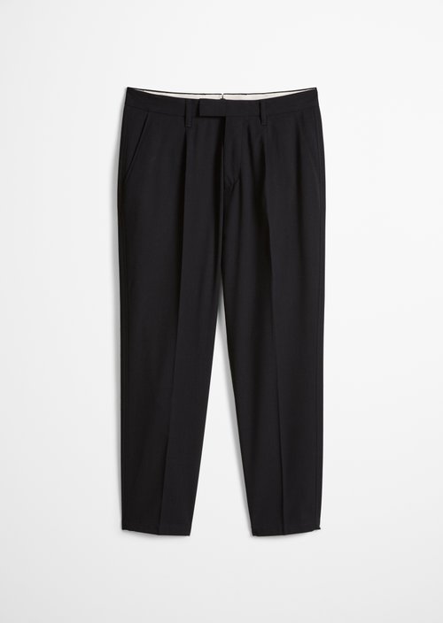 Pants model Belsbo pleats relaxed — Dark Navy