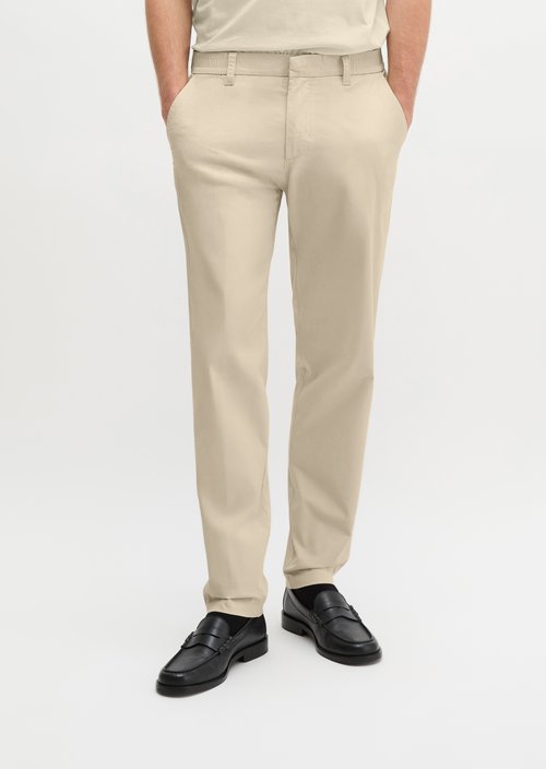 Chino model Morot Jogger tapered — Light Oat