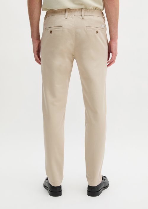 Chino model Morot Jogger tapered — Light Oat
