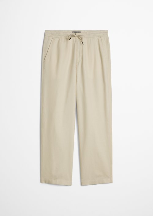 Chino Model Mossbo Jogger wide — Light Oat