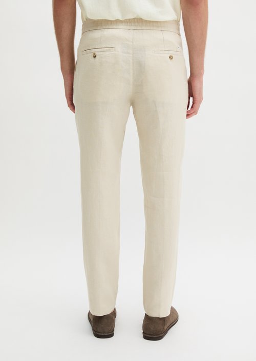 Linen trousers model Morot Jogger — Grey Silk