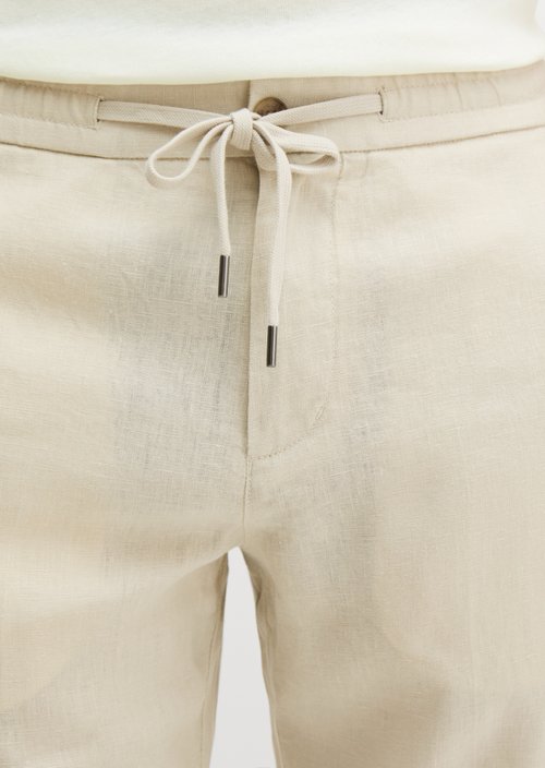 Linen trousers model Morot Jogger — Grey Silk