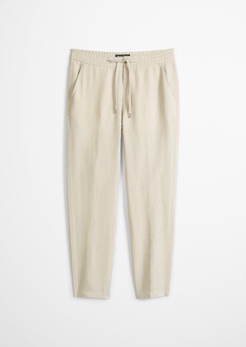 Linen trousers model Morot Jogger — Grey Silk