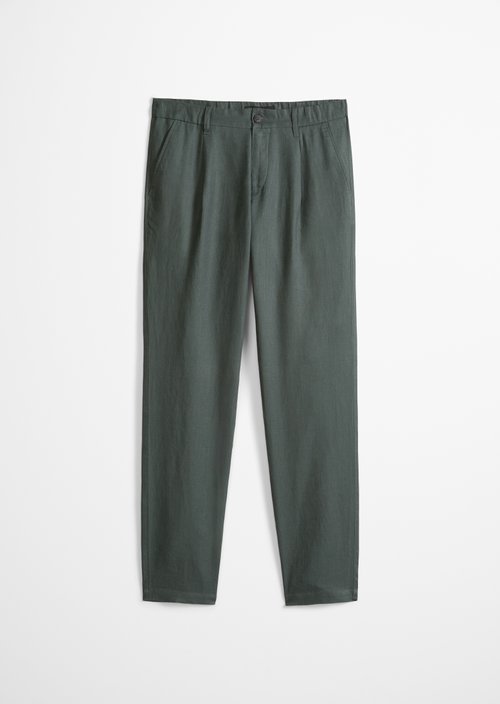 Linen pants model Osby jogger pleats — Skipping Stone