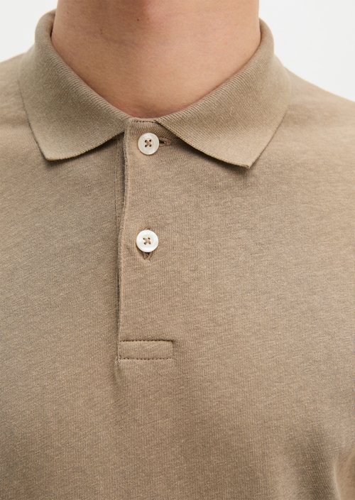 Regular long-sleeved polo shirt — Charleston Gray