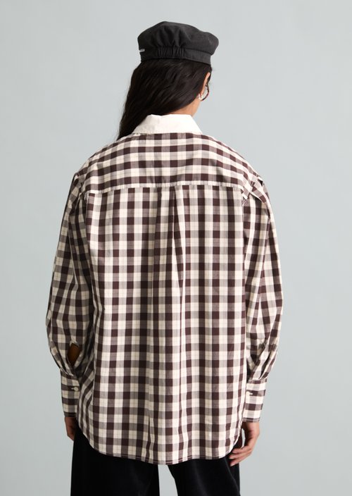 Loose-fitting striped blouse — Offwhite