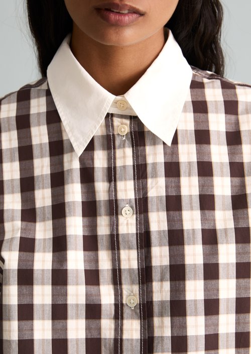 Loose-fitting striped blouse — Offwhite