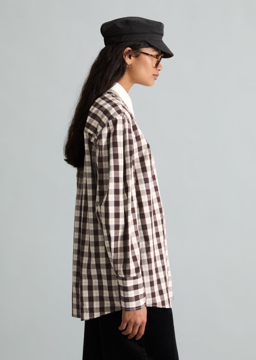 Loose-fitting striped blouse — Offwhite