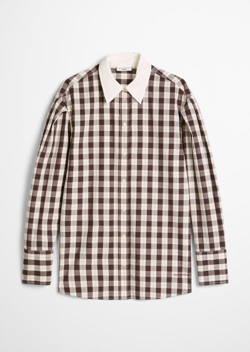 Loose-fitting striped blouse — Offwhite
