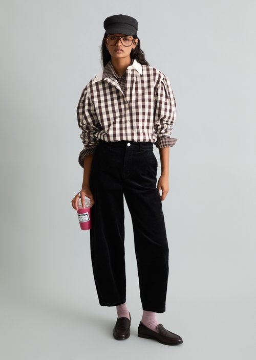 Loose-fitting striped blouse — Offwhite