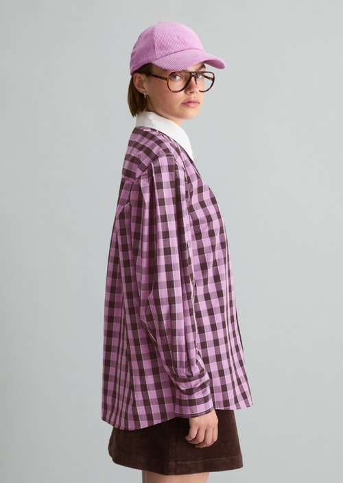 Loose-fitting striped blouse — Light Beige