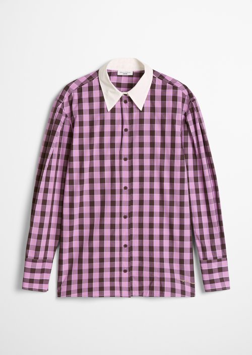 Loose-fitting striped blouse — Light Beige