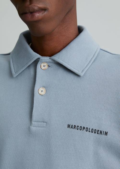 Relaxed-Fit Polo Sweatshirt Bashed Nickle in detail view