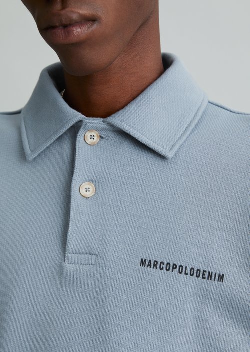 Relaxed-Fit Polo Sweatshirt — Bashed Nickle