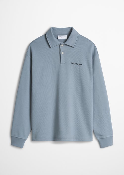 Relaxed-Fit Polo Sweatshirt — Bashed Nickle