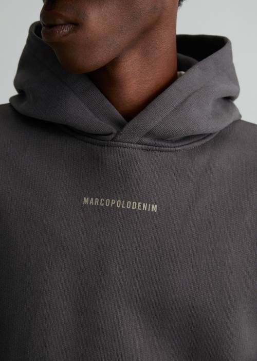 Hoodie relaxed Light Graphite in Detailansicht