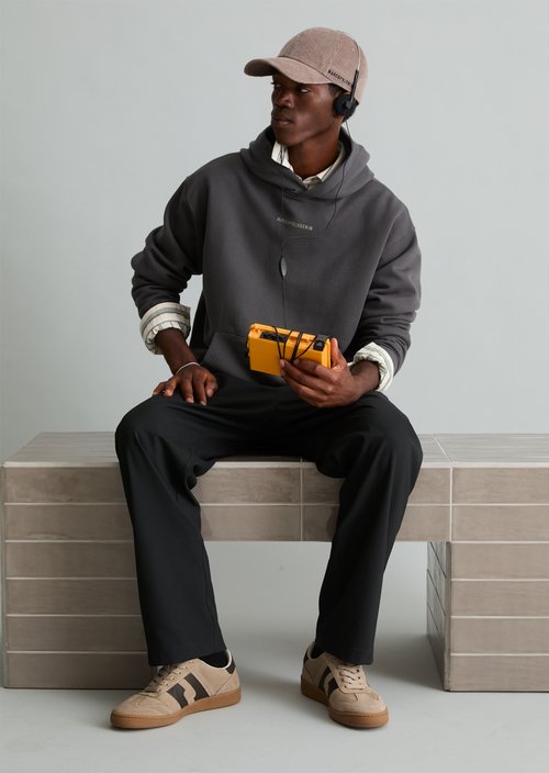 Relaxed-fit hoodie — Light Graphite