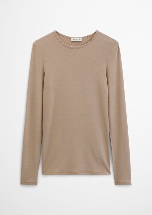 Slim-fit long-sleeve shirt — Earthy Taupe