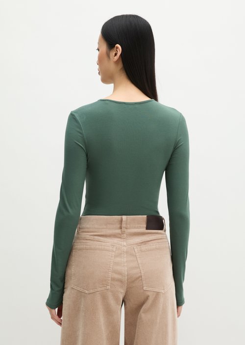 Slim-fit long-sleeve shirt — Quiet Pine