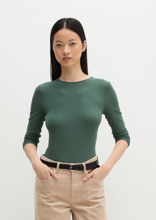 Slim-fit long-sleeve shirt — Quiet Pine