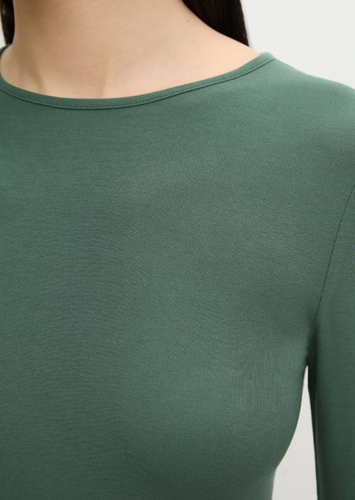 Longsleeve slim Quiet Pine in Detailansicht