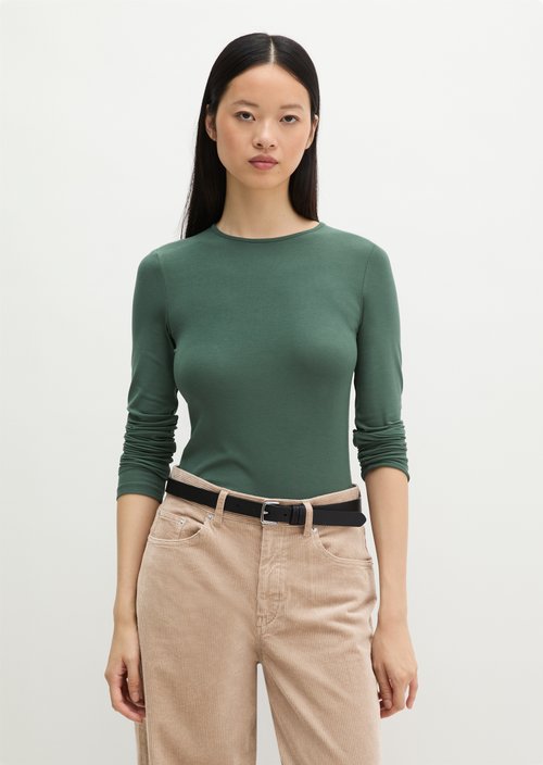 Slim-fit long-sleeve shirt — Quiet Pine
