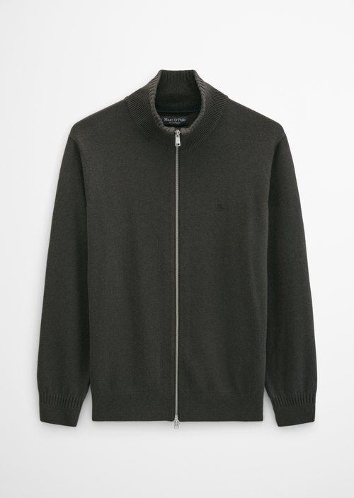 Regular-Fit Stand-Up Collar Cardigan — Wooden Earth