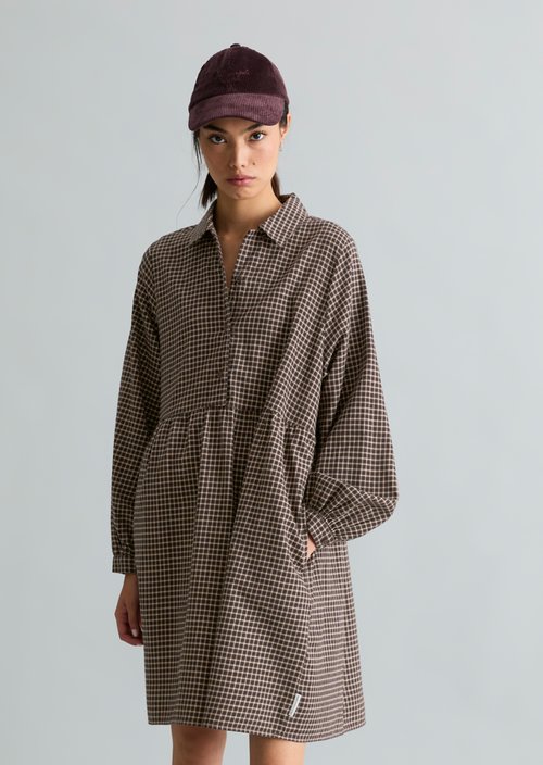 Regular-Fit Shirt Dress — Black