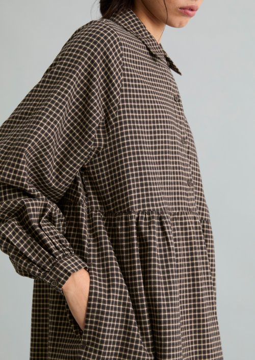 Regular-Fit Shirt Dress — Black