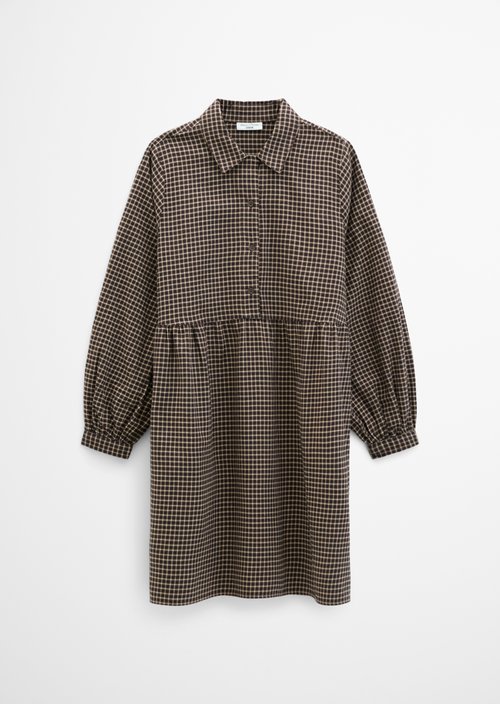 Regular-Fit Shirt Dress — Black