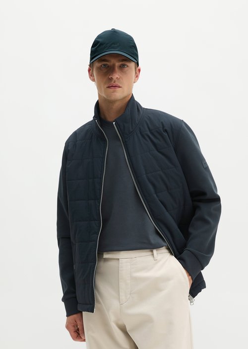 Hybrid Scuba Sweatshirt Jacket, Regular Fit — Peppercorn Grey