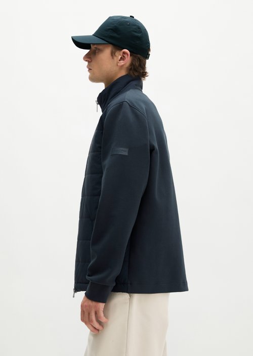 Hybrid Scuba Sweatshirt Jacket, Regular Fit — Peppercorn Grey