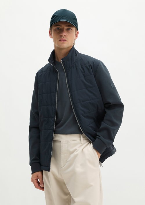Hybrid Scuba Sweatshirt Jacket, Regular Fit — Peppercorn Grey