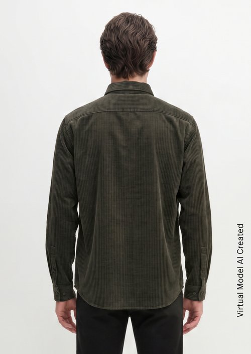 Regular-fit corduroy shirt — Wooden Earth